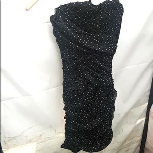 ⬇️ 2/$25 Listing - Charlotte Russe Mesh Ruched Bodycon Strapless Mini Dress